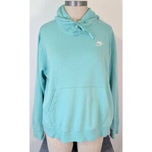Nike Sportswear Essential Light Turquoise Fleece Hoodie Women's Plus Size 1X